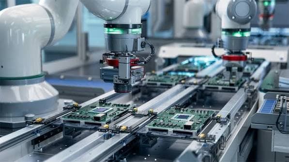 Robotic equipment assembling semiconductor circuit boards