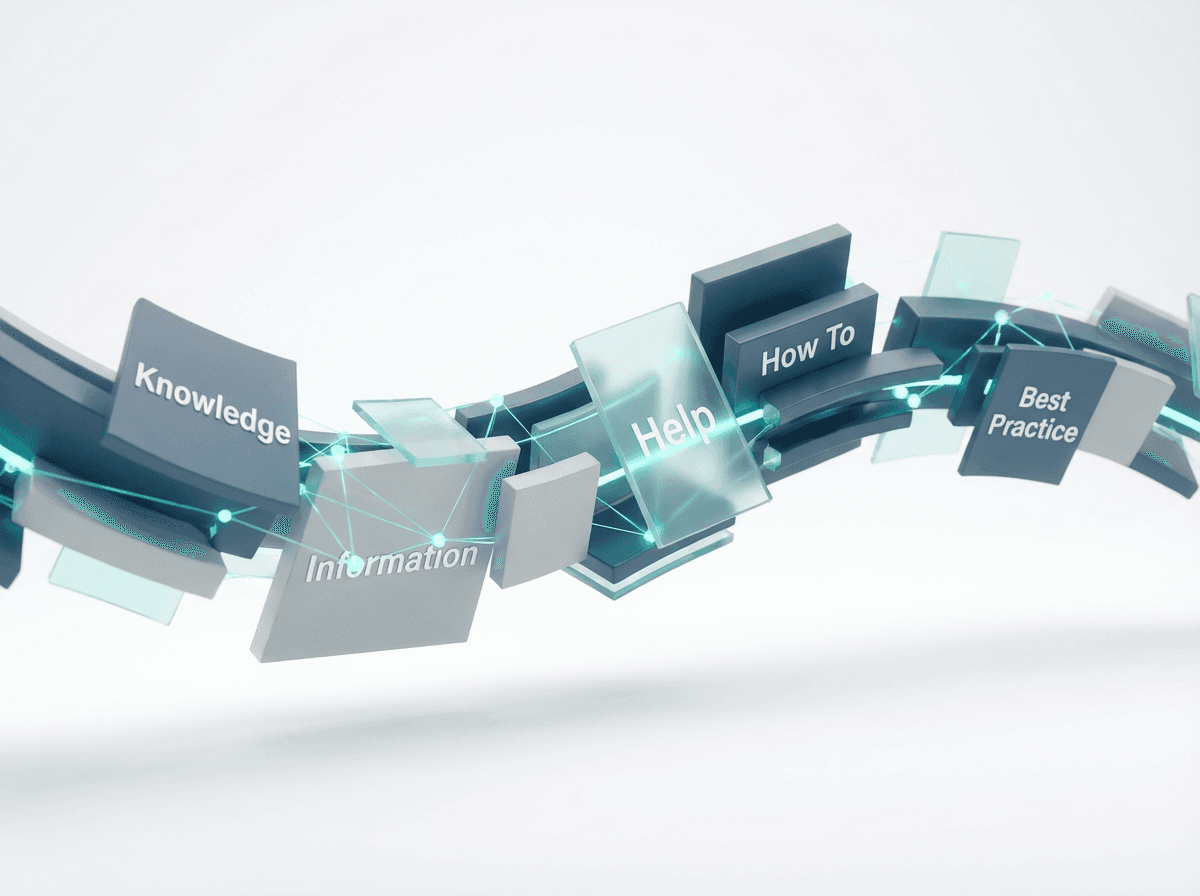 Connected information forming a route towards help and practical guidance